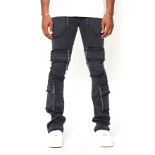 Jeans de moda de pantalones y pantalones de hombres lavados